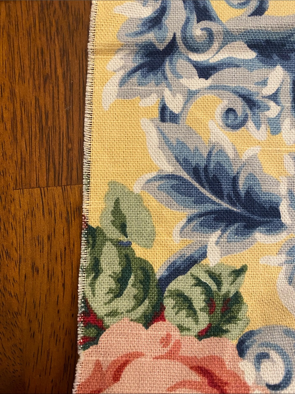 Rose Cliff Barrow Industries Yellow Floral Upholstery Fabric Pieces - Picture 4 of 4
